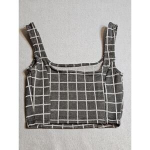 Haley & June Extra Small Women Crop Top Black White Tank Crop Top